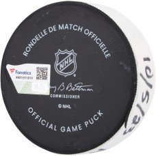 Шайба Kaapo Kakko New York Rangers Authentic Game-Used vs. Boston Bruins on October 5, 2023