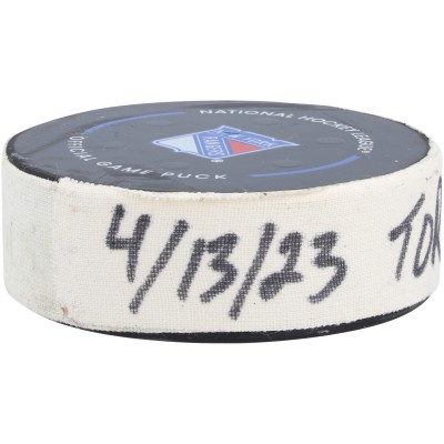 Шайба Шайба Timothy Liljegren Toronto Maple Leafs Fanatics Authentic Game-Used Goal vs. New York Rangers on April 13, 2023