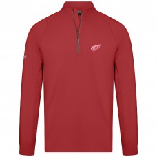 Detroit Red Wings Levelwear Theory Insignia Core Quarter-Zip Pullover Top - Red