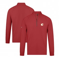 Кофта на короткой молнии Calgary Flames Levelwear Theory Insignia Core - Red