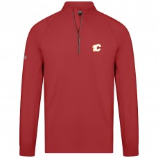 Кофта на короткой молнии Calgary Flames Levelwear Theory Insignia Core - Red
