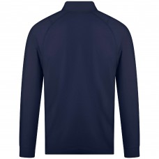 Winnipeg Jets Levelwear Navy Theory Insignia Core Quarter-Zip Pullover Top