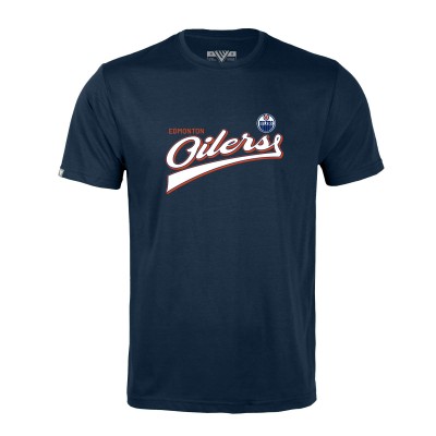 Футболка Edmonton Oilers Levelwear Richmond Retro Script - Navy