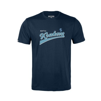 Футболка Seattle Kraken Levelwear Youth Little Richmond Retro Script - Deep Sea Blue