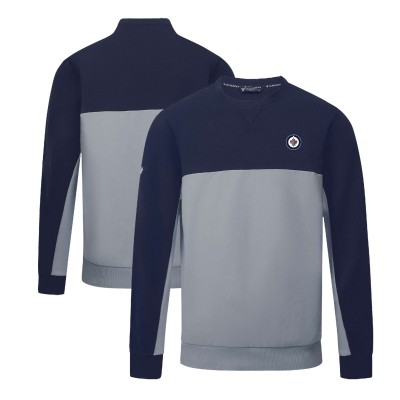 Winnipeg Jets Levelwear Navy/Gray Legacy Insignia Core Sweatshirt