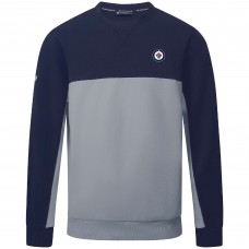 Winnipeg Jets Levelwear Navy/Gray Legacy Insignia Core Sweatshirt