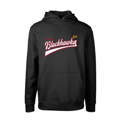 Толстовка Chicago Blackhawks Levelwear Youth Podium Retro Script Fleece - Black