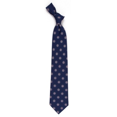 Winnipeg Jets Echo Woven Silk Tie - Navy