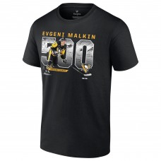 Футболка Pittsburgh Penguins Evgeni Malkin Black 500 Goals