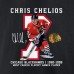 Футболка Chris Chelios Chicago Blackhawks Jersey Retirement - Black