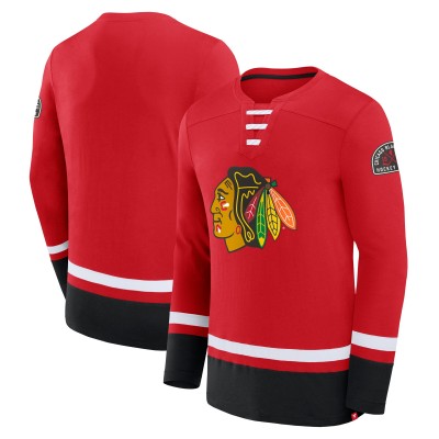 Футболка с длинным рукавом Chicago Blackhawks Fanatics High Point - Red