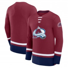 Футболка с длинным рукавом Colorado Avalanche Fanatics Burgundy High Point
