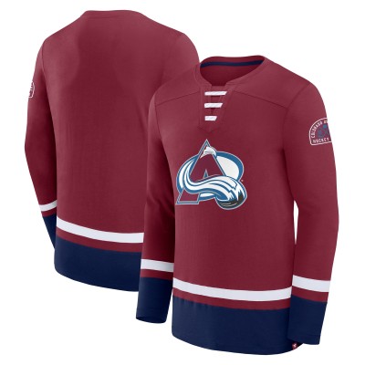Футболка с длинным рукавом Colorado Avalanche Fanatics Burgundy High Point