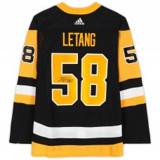 Kris Letang Pittsburgh Penguins Autographed Fanatics Authentic Black adidas Authentic #58 Jersey