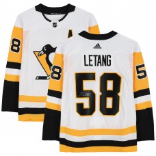 Kris Letang Pittsburgh Penguins Autographed Fanatics Authentic White adidas Authentic #58 Jersey