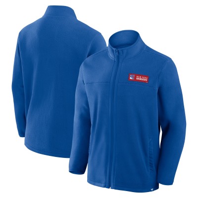 New York Rangers Fanatics Blue Home Ice Fleece Full-Zip Jacket