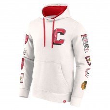 Толстовка Chicago Blackhawks Fanatics Letterman Fleece - White