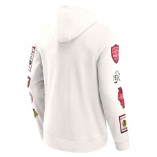 Толстовка Chicago Blackhawks Fanatics Letterman Fleece - White