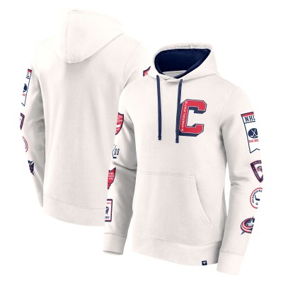 Толстовка Columbus Blue Jackets Fanatics Letterman Fleece - White