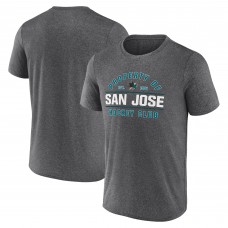 San Jose Sharks Fanatics Heather Charcoal Property Of T-Shirt San Jose Sharks Fanatics Heather Charcoal Property Of T-Shirt