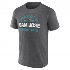 San Jose Sharks Fanatics Heather Charcoal Property Of T-Shirt San Jose Sharks Fanatics Heather Charcoal Property Of T-Shirt