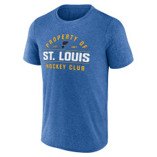 St. Louis Blues Fanatics Heather Blue Property Of T-Shirt