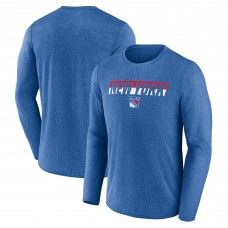 New York Rangers Fanatics Heather Blue Transition Long Sleeve T-Shirt New York Rangers Fanatics Heather Blue Transition Long Sleeve T-Shirt