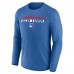 New York Rangers Fanatics Heather Blue Transition Long Sleeve T-Shirt