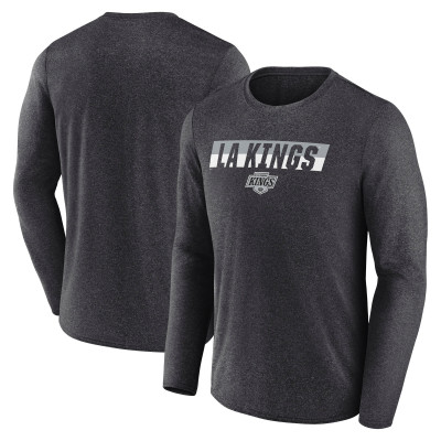 Los Angeles Kings Fanatics Heather Charcoal Transition Long Sleeve T-Shirt