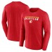 Calgary Flames Fanatics Heather Red Transition Long Sleeve T-Shirt