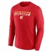 Calgary Flames Fanatics Heather Red Transition Long Sleeve T-Shirt