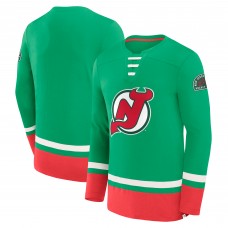 Футболка с длинным рукавом New Jersey Devils Fanatics Green Vintage High Point