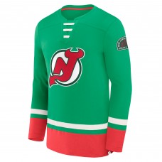 Футболка с длинным рукавом New Jersey Devils Fanatics Green Vintage High Point