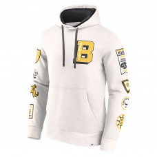 Толстовка Boston Bruins Fanatics White Vintage Letterman