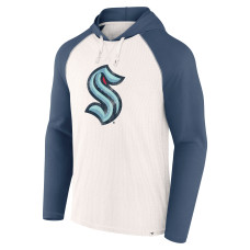 Seattle Kraken Fanatics White Vintage Winger Pullover Hoodie