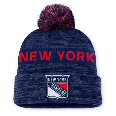Шапка с помпоном New York Rangers Fanatics Blue Authentic Pro Alternate Logo