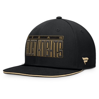 Vegas Golden Knights Fanatics Black Fundamental Gino Stack Snapback Hat