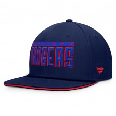 New York Rangers Fanatics Blue Fundamental Gino Stack Snapback Hat New York Rangers Fanatics Blue Fundamental Gino Stack Snapback Hat