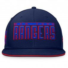 New York Rangers Fanatics Blue Fundamental Gino Stack Snapback Hat New York Rangers Fanatics Blue Fundamental Gino Stack Snapback Hat
