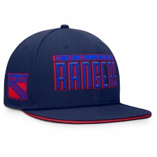 New York Rangers Fanatics Blue Fundamental Gino Stack Snapback Hat New York Rangers Fanatics Blue Fundamental Gino Stack Snapback Hat