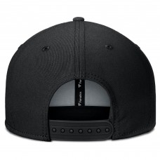 Boston Bruins Fanatics Black Fundamental Gino Stack Snapback Hat