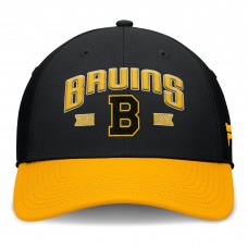 Boston Bruins Fanatics Black/Gold Heritage Captain Flex Hat