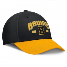 Boston Bruins Fanatics Black/Gold Heritage Captain Flex Hat