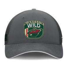 Бейсболка Minnesota Wild Fanatics Gray Authentic Pro Home Ice Trucker