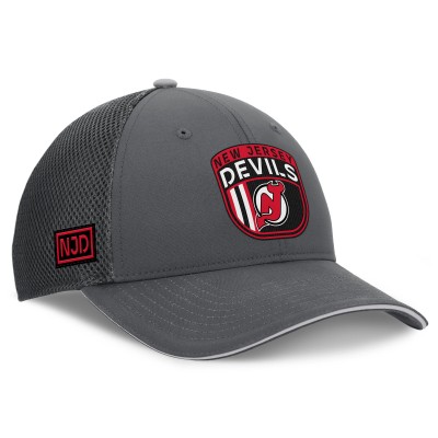 Бейсболка New Jersey Devils Fanatics Gray Authentic Pro Home Ice Trucker