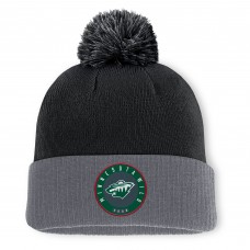 Шапка с помпоном Minnesota Wild Fanatics Black Aspyn