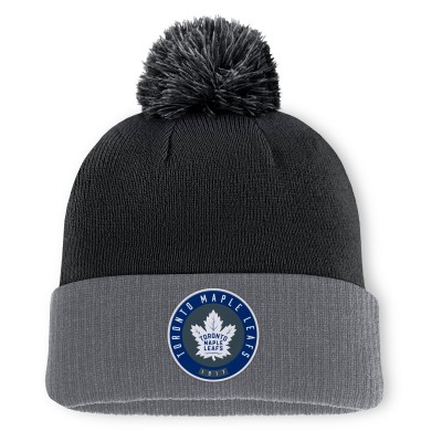 Шапка с помпоном Toronto Maple Leafs Fanatics Black Aspyn