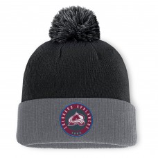 Шапка с помпоном Colorado Avalanche Fanatics Black Aspyn