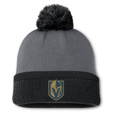 Женская шапка с помпоном Vegas Golden Knights Fanatics Charcoal Cuffed