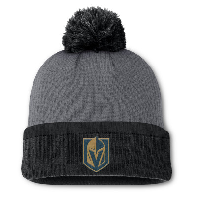 Женская шапка с помпоном Vegas Golden Knights Fanatics Charcoal Cuffed